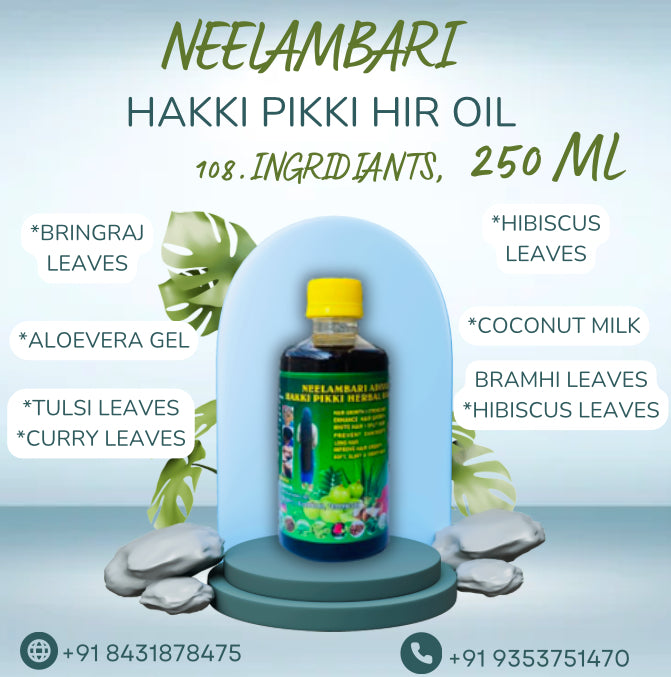 KARNATAKA HAKKI PIKKI NEELAMBARI HAERBAL HAIR OIL