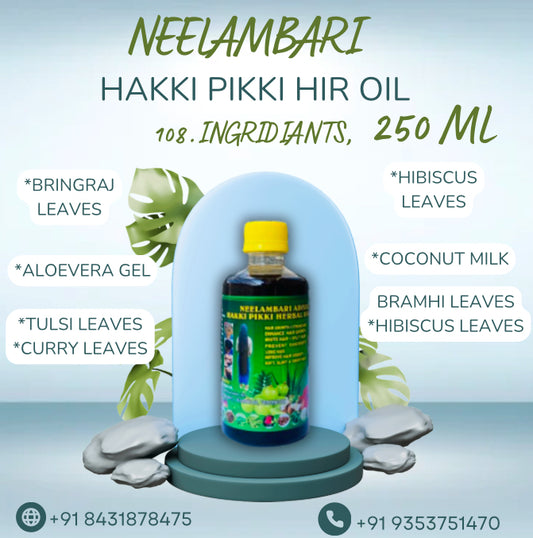 KARNATAKA HAKKI PIKKI NEELAMBARI HAERBAL HAIR OIL